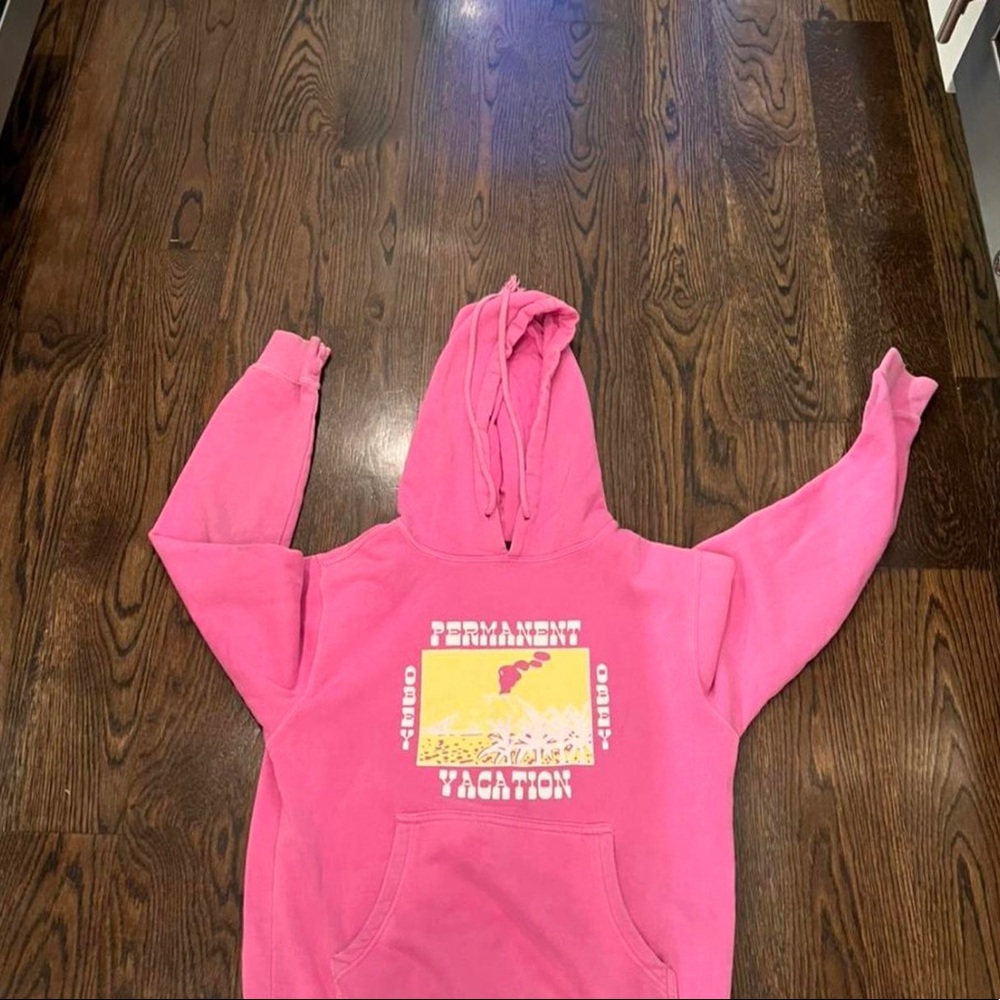 Pink and Yellow Obey hoodie, worn once, great condition
